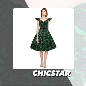 EUC Chicstar Ruffle Sleeve Flare Dress